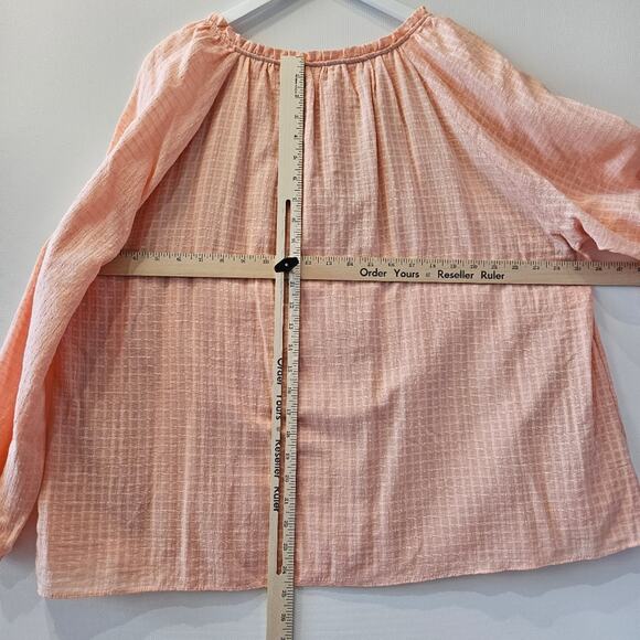 Lauren Conrad LC Light Orange Long Sleeve Flowy Blouse Size XXL - Picture 7 of 9